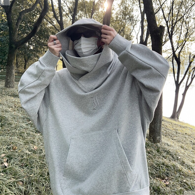 港风宽松百搭帅气机能美式加厚高领连帽社恐卫衣男KK011-p38,男装卫衣,星座1008-1