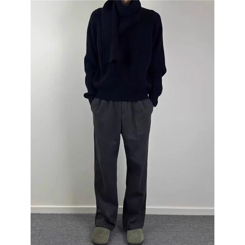 秋冬加厚毛呢小西裤男士新款九分休闲裤商务西裤修身直筒裤子长裤，男装西裤，星座506A