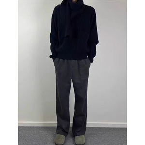 秋冬加厚毛呢小西裤男士新款九分休闲裤商务西裤修身直筒裤子长裤,男装西裤,星座506A