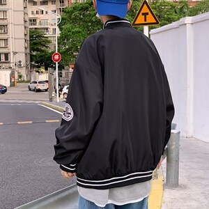 棒球服男春秋季美式ins潮牌宽松飞行夹克情侣装休闲外套JK663-P65，男装夹克，星座1008-1