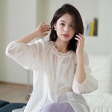 2022秋装新款中袖七分袖蕾丝衬衣爆单单品百搭，其它，泰靡(1F)