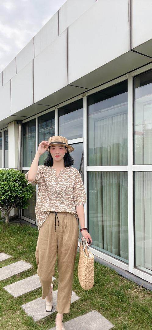 纯苎连衣裙小衫裤子裙子衬衣 时尚风 风淑女风休闲风，女装连衣裙，川哲