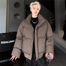 现货压褶肌理感面料棉服情侣冬季百搭立领手塞棉外套my98-p118，男装棉衣，电商C307