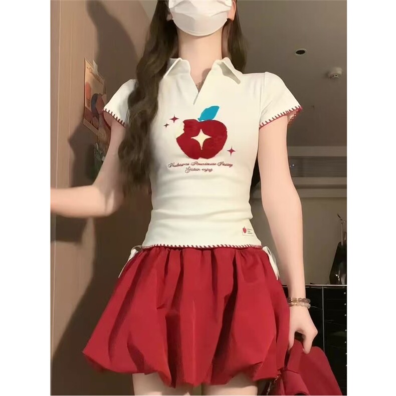 H0910-P35实价#订标+手工穿线+毛巾绣修身显瘦短袖T恤,女装T恤,星座617A-2