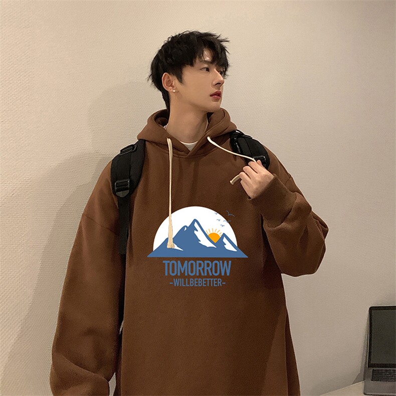 纯棉连帽卫衣男大码运动帽衫宽松薄WY2235-P35,男装卫衣,电商A040