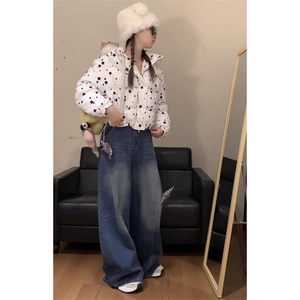 1506-1/M78191/P89冬季新款星星设计感兔耳朵毛领棉服图片