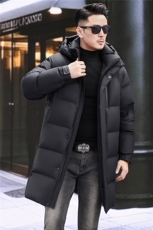2025秋冬男中年羽绒服大衣商务休闲长款90绒子白鸭绒中老年羽绒服，男装羽绒服，钱塘723