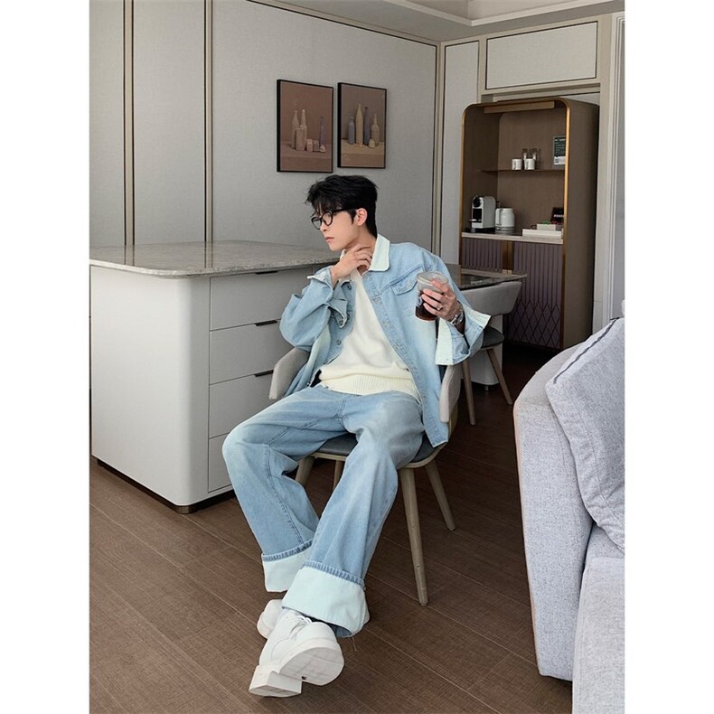牛仔夹克套装JK0150特批68裤子KZ150特批52,男装休闲套装,星座313A(原308A-2)