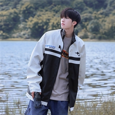 2025秋季新款个性潮流美式机车服皮衣外套JK514/P108控148-100涤，男装皮衣，电商A148