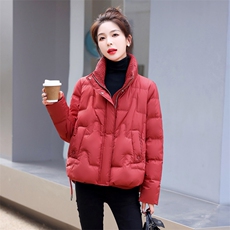 时尚潮流羽绒服女2022年冬季新款短款立领外套90白鸭绒，女装羽绒服，润尚靓点