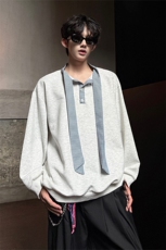 现货WY10145-特P48加绒P55秋冬设计感宽松大码卫衣男上衣外套，女装短外套，电商A059