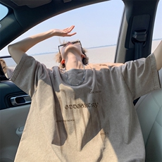 外景水洗夏季潮宽松圆领短袖T恤男青年做旧打底体恤SX00019/P35，男装T恤，电商B316