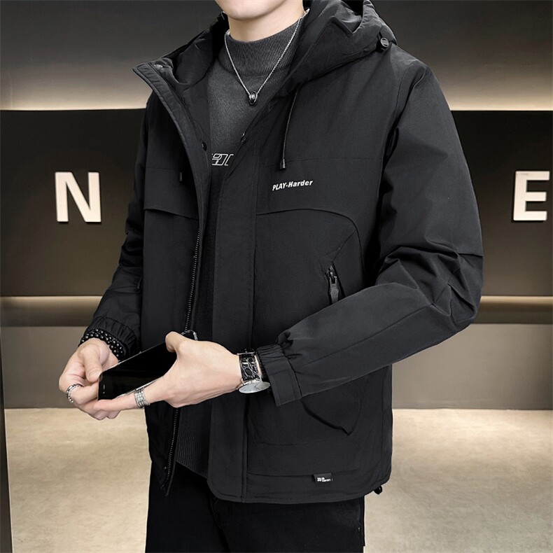 店主风 2025年男士秋冬二棉加棉加厚夹克连帽棉服M1123-P105图片