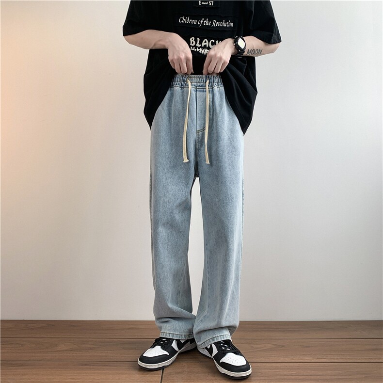 大码直播品质直筒松紧腰牛仔裤库存1W件B342-W110-特P32,男装牛仔裤,电商B342