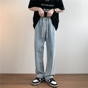 大码直播品质直筒松紧腰牛仔裤库存1W件B342-W110-特P32图片