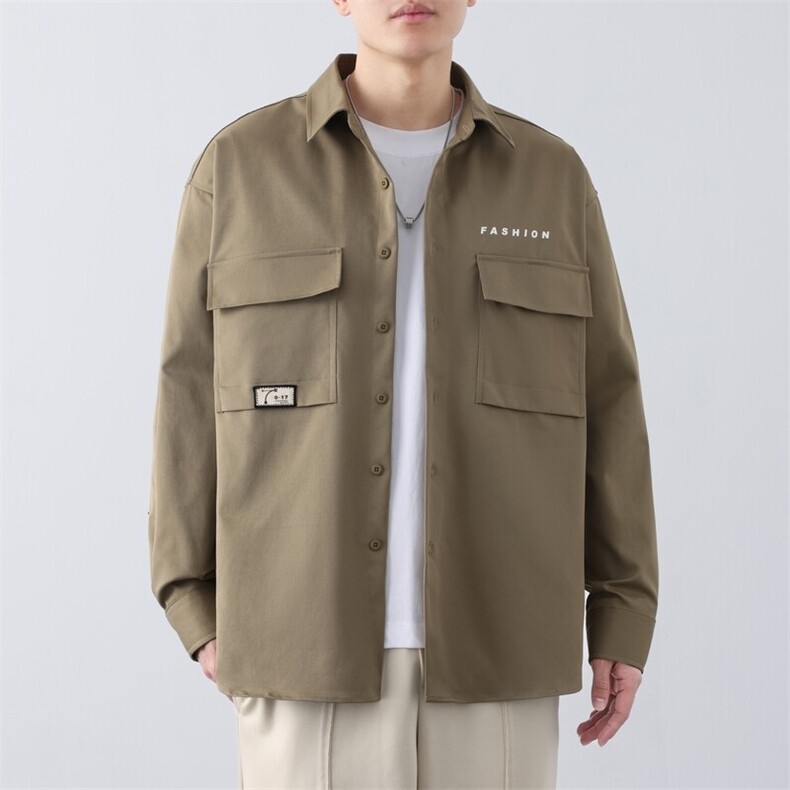 25年春季衬衫长袖得物抖音衬衫DS-C323-1-CS2501-P50,男装衬衫,电商C323-1