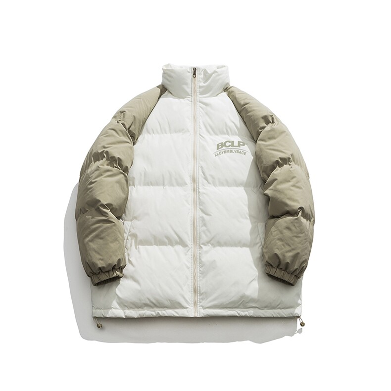 白底23新款冬季时尚百搭宽松印花潮流棉服外套MY69130P100控138,男装棉衣,电商A268-1