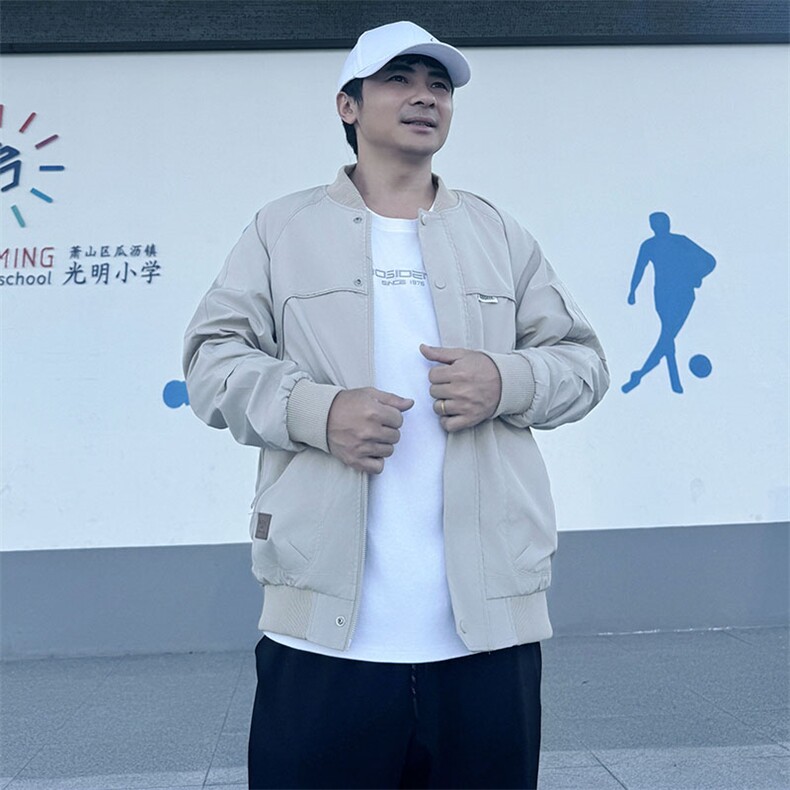 男士休闲棒球领夹克衫外套大码宽松文艺男主夹克外衣设计感Y004,男装夹克,星座115A-3