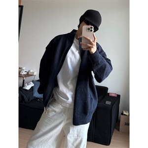 ?松弛美学街头时髦时尚上衣极简日系休闲宽松廓形毛衣HY863TP60图片