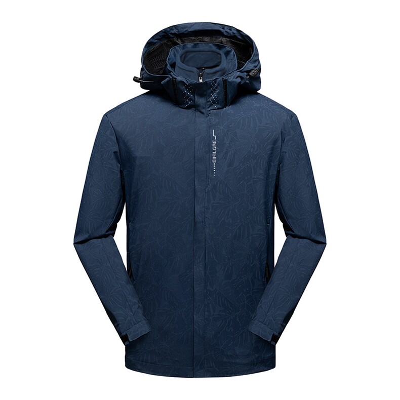 三合一2023新款秋冬防风防雨男登山服冲锋衣夹克外套黑6268A-P90,男装夹克,星座1402-1