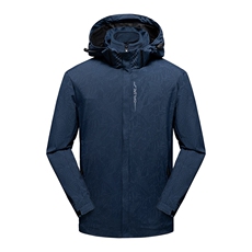 三合一2023新款秋冬防风防雨男登山服冲锋衣夹克外套黑6268A-P90，男装夹克，星座1402-1
