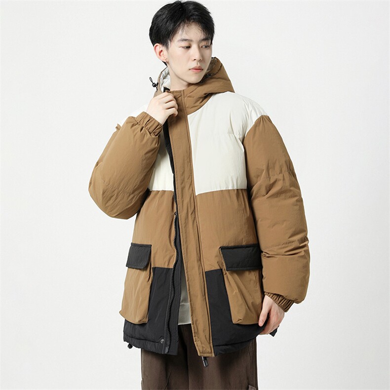 无影墙2026新品冬季宽松情侣装撞色棉服冬装加厚外套D008-P100,男装棉衣,星座717