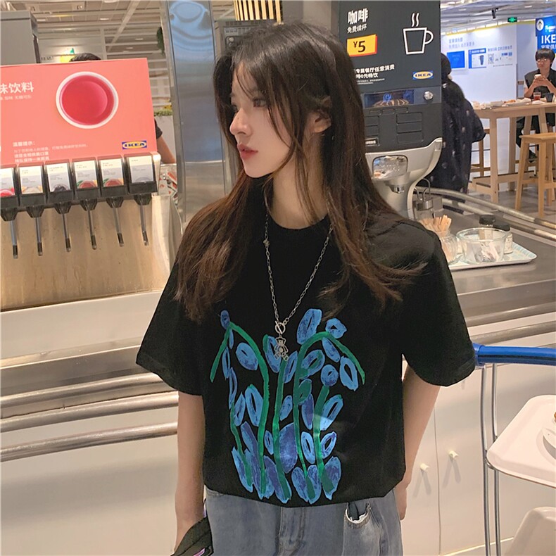 T0738-P25小众ins风超火港风纯棉短袖春夏设计感百搭宽松上衣,男装T恤,星座617A-2