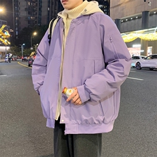 美式假两件棉服外套男2026秋冬校园风宽松棉衣夹克A436-2583-P95，男装夹克，电商A436