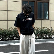 万针全刺绣工艺高品质260克双纱纯棉美式高街短袖T恤特P33，男装T恤，电商A486-1