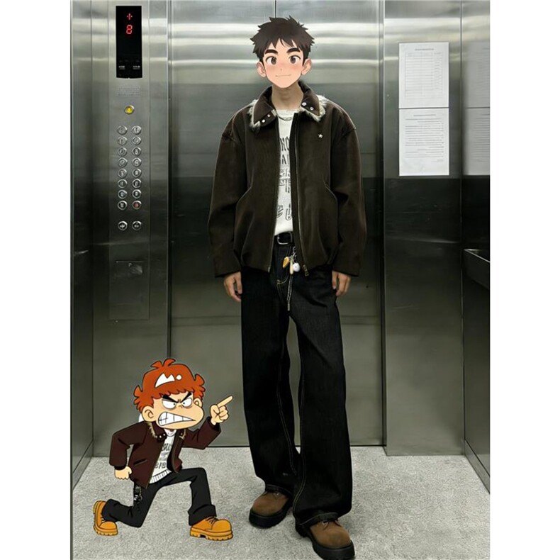 有货DK8281-特批38黑色牛仔裤男款春秋美式高街牛仔裤,男装牛仔裤,星座603-2