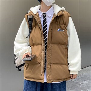 现货假两件衣 M-3XL大码 街头原宿连帽宽松衣拉链  W2049-P72图片