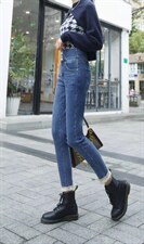 紧身厚绒牛仔裤，女装牛仔裤，茂源祥