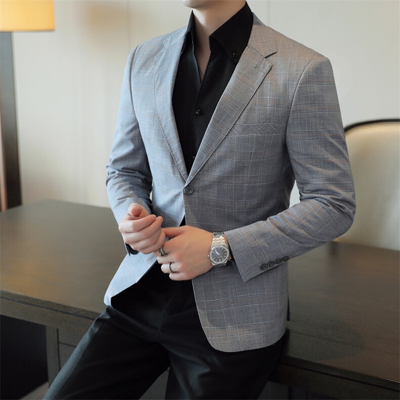 26做货-男士休闲西装修身韩版西服外套小西装上衣DX6935P165,男装西服套装,电商D216