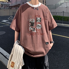 量大优供抖音视频支持得物品质配合二开美式三条杠短袖t恤ZD221，男装T恤，电商A486