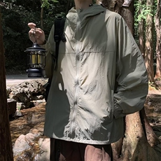 连帽防晒衣男夏季潮牌冰丝薄款冲锋衣外套QJ32P35，男装夹克，星座1116-2