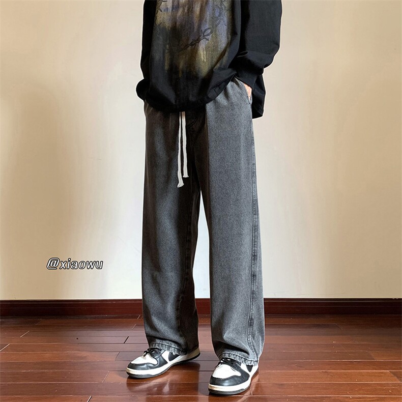 光版抽绳牛仔裤直筒B342-W110-特P32JR42,男装牛仔裤,电商B342