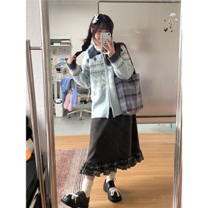 可爱少女费尔岛提花毛衣外套女秋冬季宽松慵懒风针织开衫潮图片