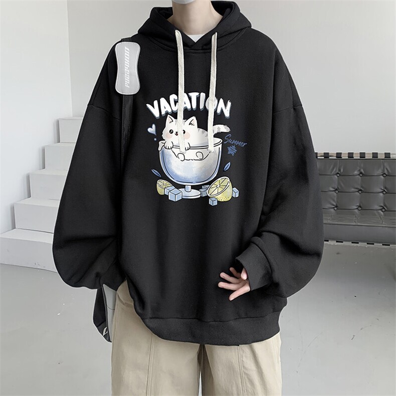 连帽卫衣男大码胖子帽衫大号运动服WY2408-P35图片