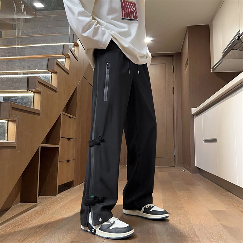 春秋拉链开叉户外冲锋裤男休闲长裤潮运动裤直筒A266-KZ8021-P35，女装休闲裤，电商A266