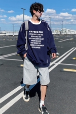 秋季现货套头宽松卫衣男圆领长袖打底衫DSA157B-W6485-特P38，男装T恤，电商A157B