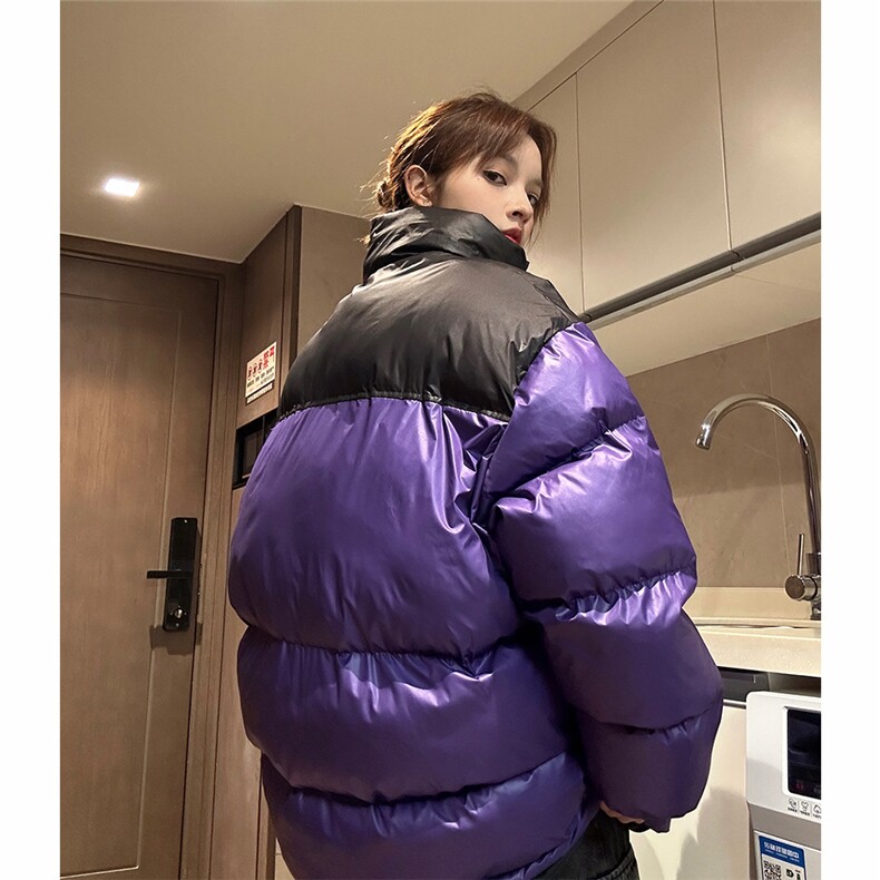 EQ337撞色字母印花加厚保暖冬季棉衣外套男女情侣装面包服棉袄,男装棉衣,电商C306-1