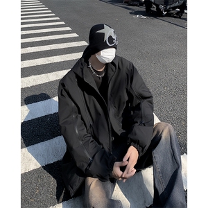 男装加厚夹克美式冲锋衣外套男宽松机能风工装棉衣外套M075-P80图片