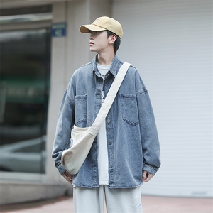 2023春季港风痞帅牛仔夹克男女韩版宽松休闲秋季外套JK832-P65图片
