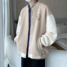 摇粒绒棒球服男大码开衫卫衣男夹克BF86072-P65，男装夹克，电商A040