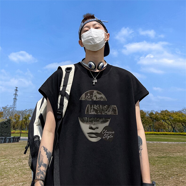量大优供视频得物直播品质230克夏季纯棉背心无袖T恤WB200,男装背心/马甲,电商A486