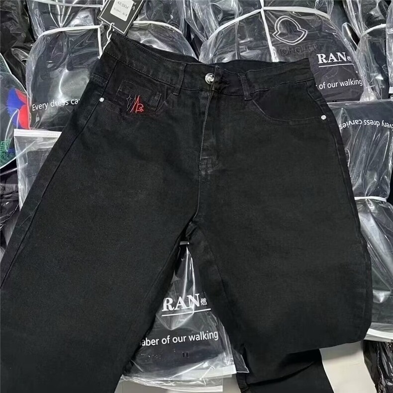 网红同款刺绣字母修身小脚牛仔裤男女休闲百搭长裤ZNH139P42,男装牛仔裤,星座1112-1