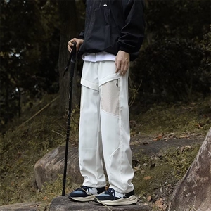 秋季高街冲锋裤男款ins潮牌机能多口袋直筒裤宽松休闲阔腿裤 K599图片