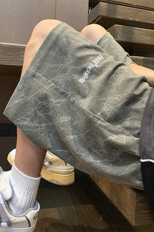 夏季字母绣花短裤XZ604-DK502-P35控48,男装休闲裤,星座604