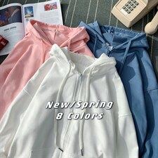 抖音品质开衫卫衣340克50棉纯色宽松连帽216-2-WY81-P41特大货,男装卫衣,星座716-1