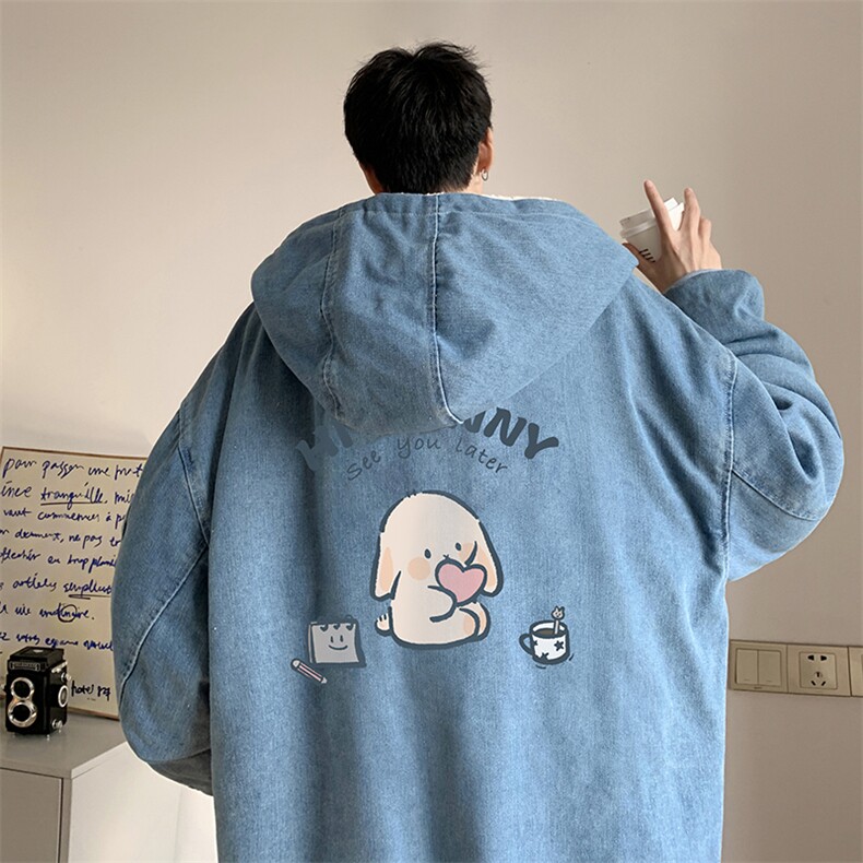 控价158牛仔棉衣男大码加绒羊羔绒牛仔棉服男棉袄NM53314-P140,男装棉衣,电商A040